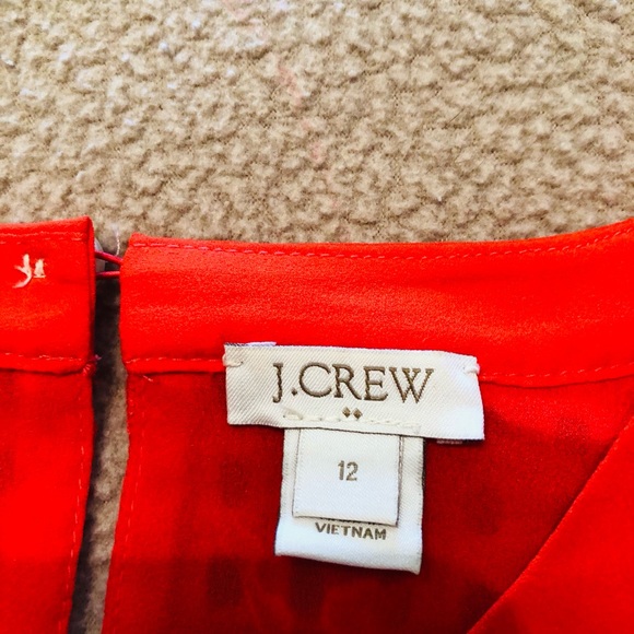 J . Crew Woman’s Size 12 Poppy Red eyelet top - Picture 2 of 15